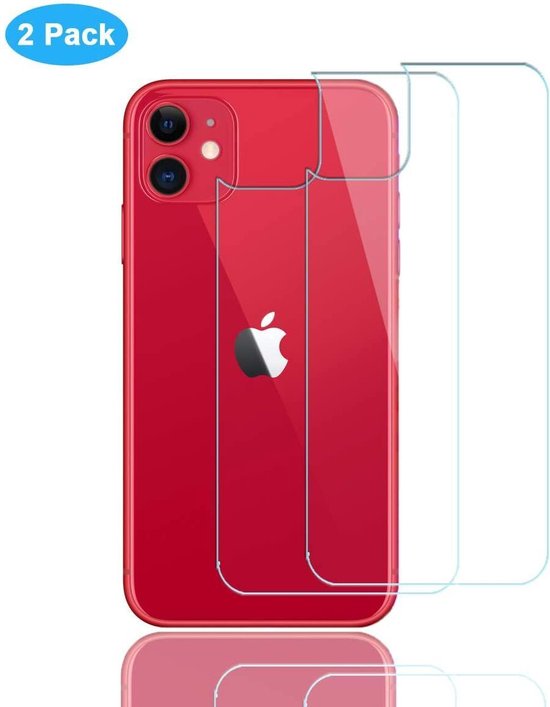 Apple iPhone 11 Pro Max Achterkant protector Glas - Tempered Glass Back cover bescherming Screenprotector 2x AR QUALITY