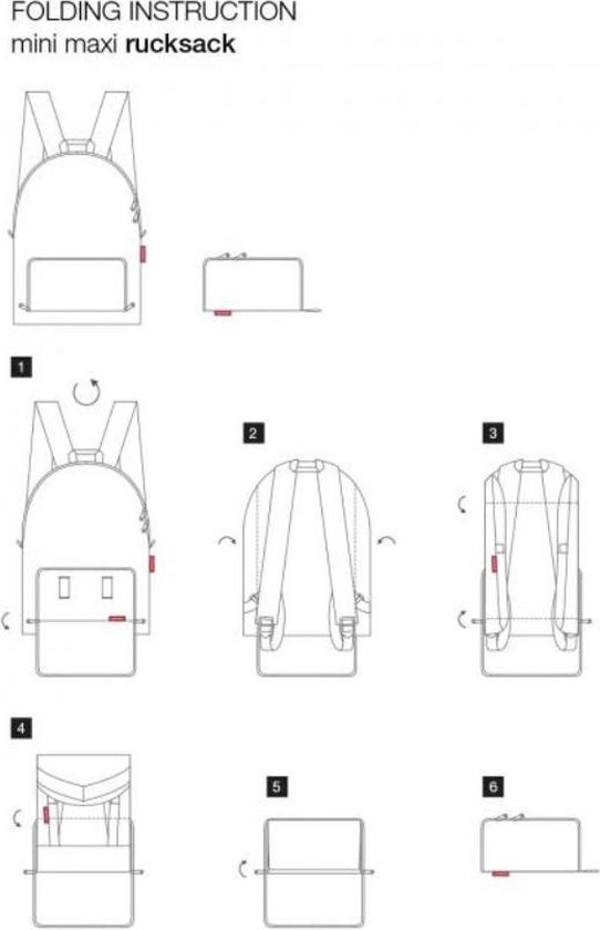 Reisenthel Mini Maxi Rucksack Rugzak - Opvouwbaar - 14L - Zebra Zwart Wit