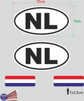 NL, Nederland auto sticker set.