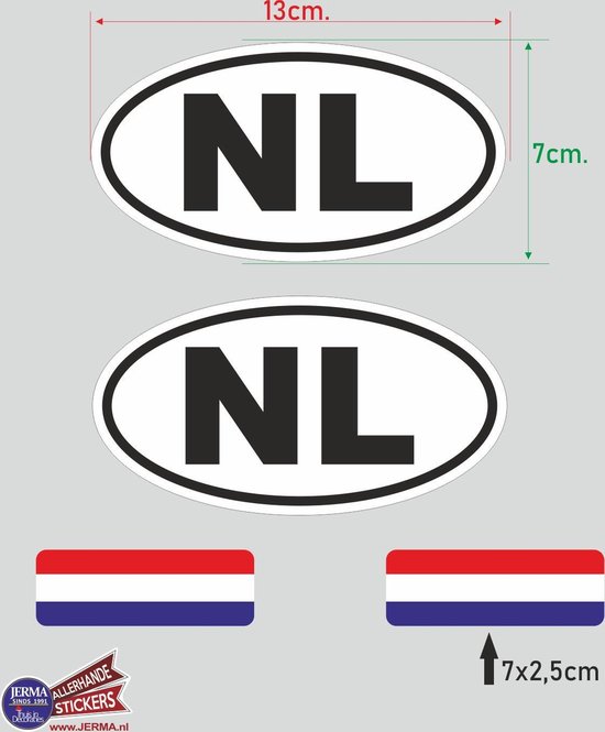 NL, Nederland auto sticker set. | bol.com