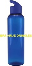 Tritan drinkfles 650 ML - Transparant Blauw - Sportfles - 80 stuks
