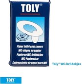 TOLY - Wc bril Bescherming - WC-Brildekjes - 120 stuks - WC bril vorm papier - Hygiënisch - Toiletbezoek - Paper toilet seat covers - 1 dozijn