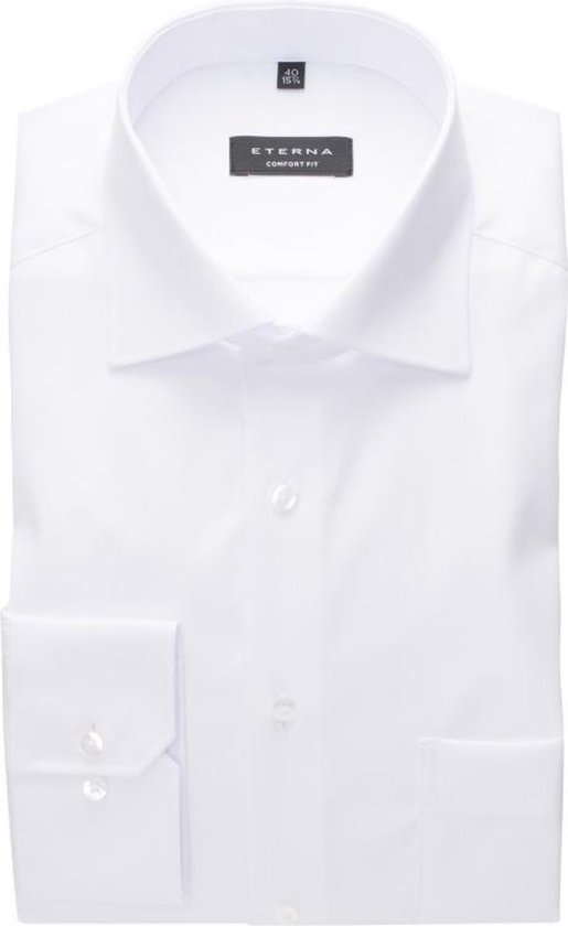 ETERNA comfort fit overhemd - niet doorschijnend twill heren overhemd - wit - Strijkvrij - Boordmaat: 42