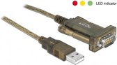 USB-A (m) naar 9-pins SUB-D met schroeven (m) seriële RS232 adapter / Prolific chip / LED indicatoren - 2 meter