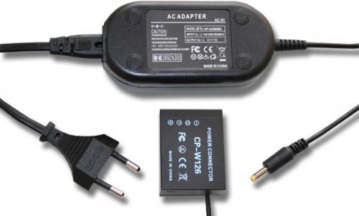 Camera voedingsadapter compatibel met Fujifilm AC-9VX en CP-W126 (NP-W126)