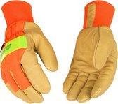 Kinco - Reflecterende werkhandschoenen oranje - M - 1938KW - spoorwegwerkzaamheden - wegwerkzaamheden - lichtgevende handschoenen - verkeersregelaar - nacht werkzaamheden - reflect