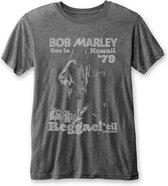 Bob Marley Heren Tshirt -L- Hawaii Grijs