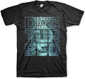 Disturbed Heren Tshirt -2XL- Evolution Zwart