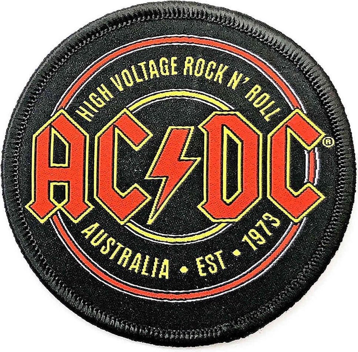Afbeelding van product Rock Off  AC/DC Patch Est. 1973 Zwart