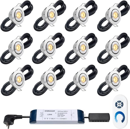 Spot LED encastrable extérieur 12V couleur (lot de 4) - Ambiance LED