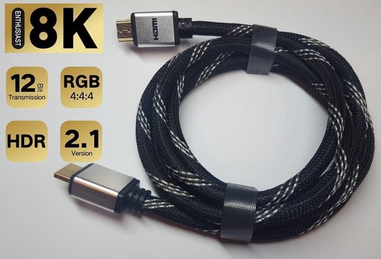 Premium 4K/8K/10K Ultra High Speed 2.1 HDMI kabel 2 meter | bol.com
