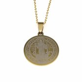 Medaille Benedictus goudkleur.
