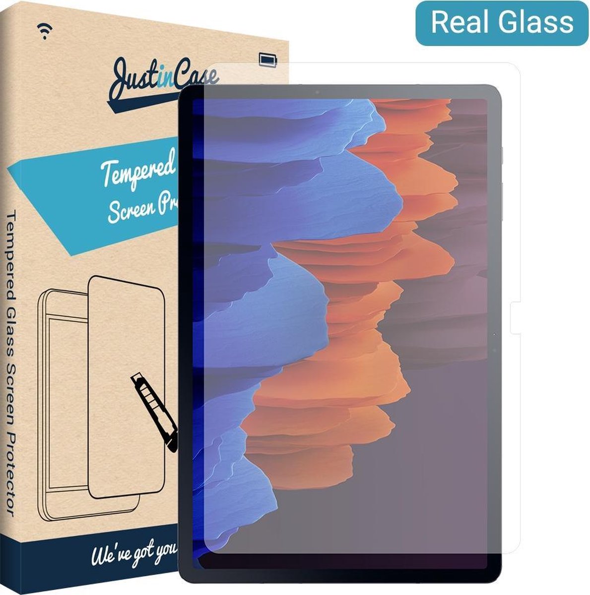 Just in Case screenprotector geschikt voor Samsung Galaxy Tab S7 Plus - Screenprotector Tablet Glas