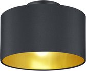 LED Plafondlamp - Plafondverlichting - Trion Hostons - E14 Fitting - Rond - Mat Zwart - Aluminium
