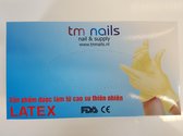 TM Nails Latex handschoenen wegwerp handschoenen 100 stuks Maat L Ongepoederd CE Goedgekeurd
