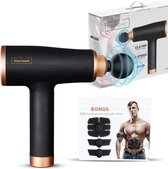 Relaxgoods Massage gun met 6 opzetstukjes  voor heel het lichaam  en bonus lichaam pads trainer