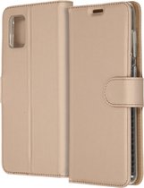 Samsung Galaxy A31 Hoesje Met Pasjeshouder - Accezz Wallet Softcase Bookcase - goud