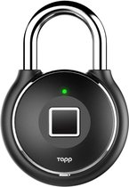 Tapplock One+. Kleur: Midnight Black. Premium en het meest duurzame en veilige bluetooth hangslot met geavanceerde vingerscan technologie. IP67 waterdicht en weerbestendig.  Duurzaam. Onbreek