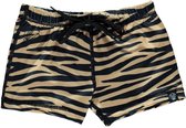 Beach & Bandits - UV Zwemshorts voor kinderen - Tiger Shark - Bruin - maat 128-134cm