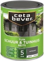 CetaBever Schuur & Tuinhuis Beits - Zijdeglans - Antraciet - 750 ml