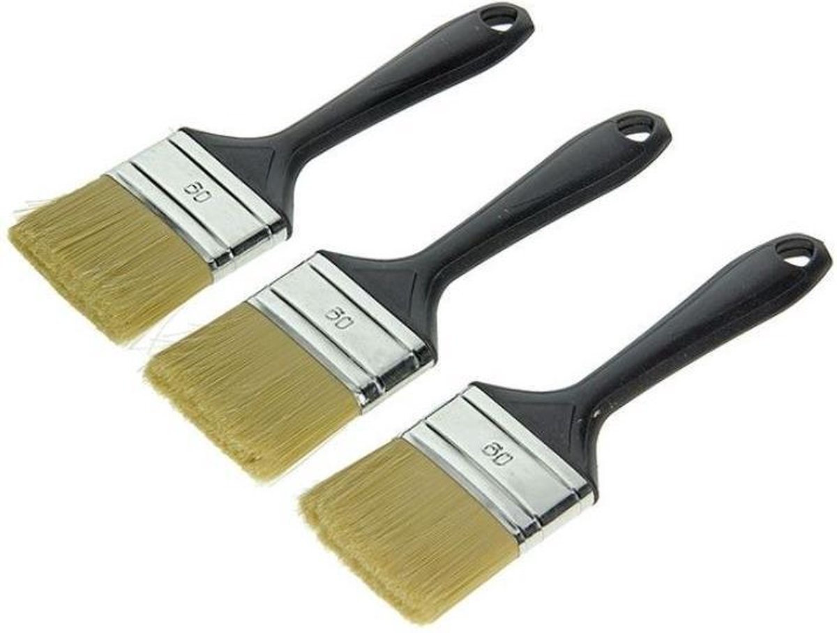 SAM wegwerp kwastenset plat 60 mm. - 3 stuks