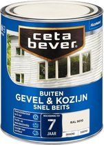 CetaBever Gevel & Kozijn Snel Beits - Zijdemat - RAL 9010 - 750 ml