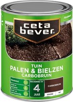 CetaBever Tuin Palen & Bielzen Beits - Mat - Carbobruin - 750 ml
