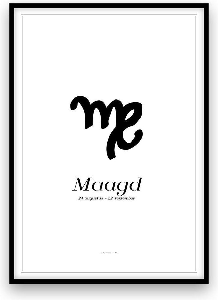 Maagd - sterrenbeeldposter - A3 formaat