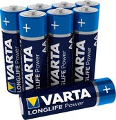 20 Stuks (5 Blisters a 4 st) Varta Longlife Power AA Batterijen