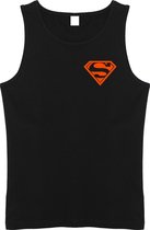 Zwarte Tanktop sportshirt Size XXL met Oranje logo “ Superman”
