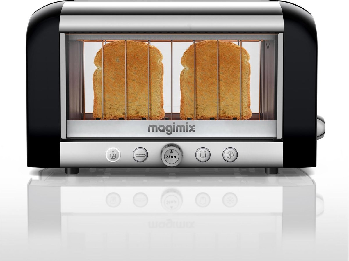 berouw hebben Onderhoudbaar Floreren Magimix Vision Toaster - Zwart - Quartz techniek - 8 standen | bol.com