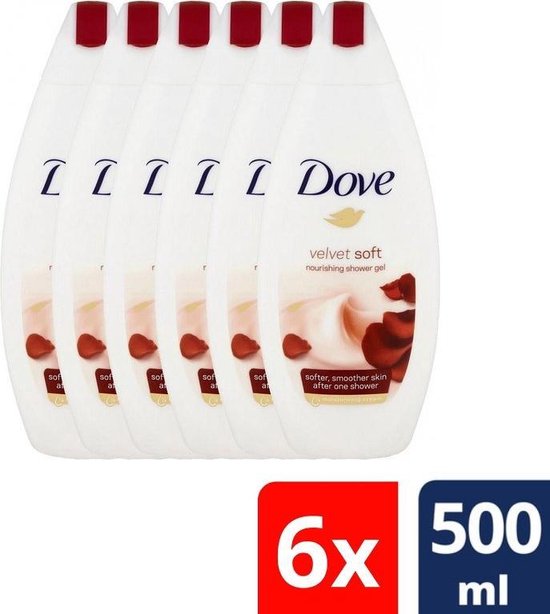 Dove Velvet Soft Douchegel 500 ml 6 stuks voordeelverpakking