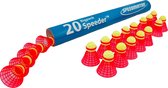 Speedminton Big Tube FUN, 20 FUN Speeder - speedbadminton - crossminton - speed badminton - Rood