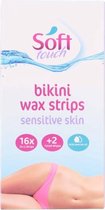 Soft Touch Bikini Wax Strips voor gevoelige huid met lavendelolie | 8x2 strips & 2 finish doekjes | Ontharingsstrips | Hars strips | Ontharing