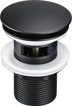 Blackline TS Premium afvoerplug- Zwart- Wastafelplug- Afvoerplug -Clickwaste- Mat zwart- Afsluitbaar-
