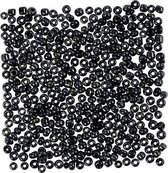 Rocailles afm 8/0 d: 3 mm metallic zwart 25gr gatgrootte 0 6-1 0 mm
