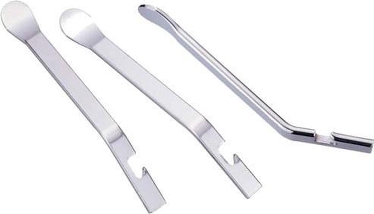 IceToolz Stalen bandenlichters - set van 3 - 12,5 cm - zilver - fietsreparatie thumbnail 4