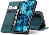 CASEME Samsung Galaxy M31 Retro Wallet Hoesje - Blauw