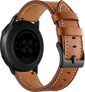 YONO Leer Bandje 20mm - Luxe Leren Horlogeband geschikt voor Samsung Galaxy Watch 5 / Pro / 4 / 3 / Active 2 - Garmin Approach / Forerunner / Venu 2 Plus / SQ / Vivomove - Polar Ig