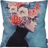 Flower Hair / Bloemen Haar Kussenhoes | Polyester / Katoen | 45 x 45 cm