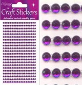 Oaktree - Stickers Diamantjes Paars (per vel) 3mm