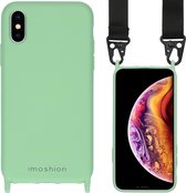 iMoshion Color Backcover met koord hoesje - Nylon Strap iPhone Xs / X hoesje - Groen
