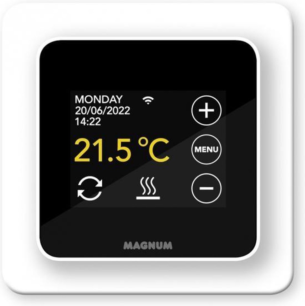 Remote Control WiFi, digitale klokthermostaat | RAL 9010 (Polar wit) - MAGNUM Heating