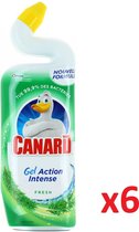 CANARD WC-Eend Intens Action Gel Verwijdert Vlekken & Geuren - Fresh - Promopak 750ml x 6