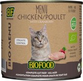 Biofood Organic - Biologisch Kattenvoer Natvoer - Kip Cranberry - 200 gr NL-BIO-01