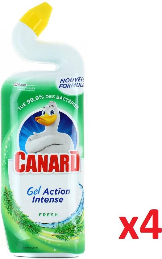 CANARD WC-Eend Action Gel élimine les taches et les odeurs - Frais - 750 ml  x 4
