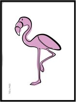 Flamingo poster | Babykamer | Kinderkamer | Muurdecoratie | A4
