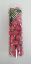 Set kerstballen rood 50 stuks