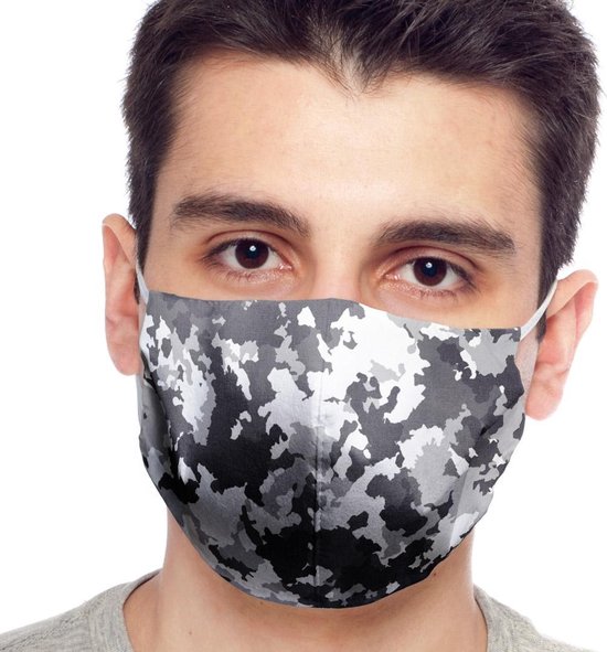 Stoffen mondkapje Army - Medium | Wasbaar | Optimale bescherming