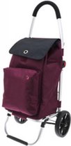 Boodschappenwagen Comfort met koel compartiment in de kleur Bordeaux rood